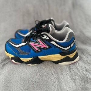 New Balance 9060 Blue and Yellow Sneakers